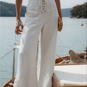 Kivari Lace-Up Wide-Leg Pants